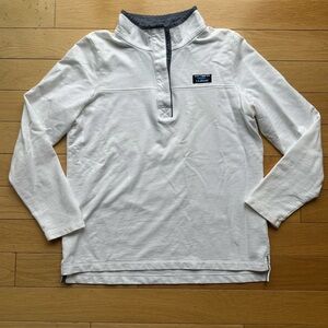 L.L.Bean soft cotton 1/4 button pullover sweater